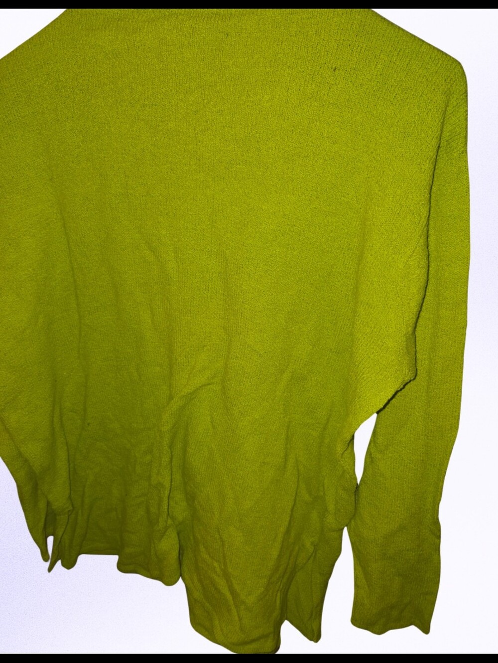 Lime Green Knit Sweater - Picture 3 of 3